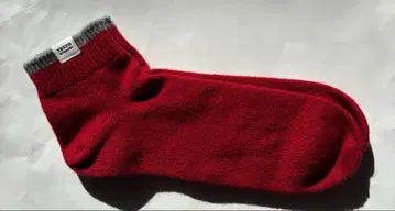 빨간색 울 혼방 숏 삭스