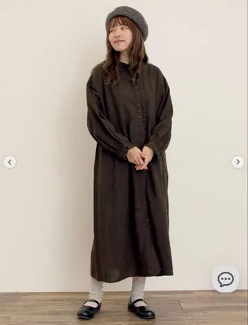 사만사 모스모스 Cross x Linen 프릴 원피스 M