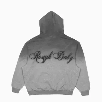 ROUGHNECK 빈티지 오버핏 후드 그레이