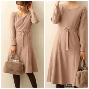 프로포션 바디 드레싱 긴팔 무릎 기장 원피스 사이즈 2