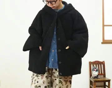 산밸리 [신상] 무스탕 보아 후드 자켓