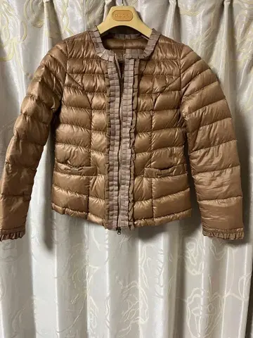 새상품급 &Love 아 다운 자켓 프릴 레이스 S