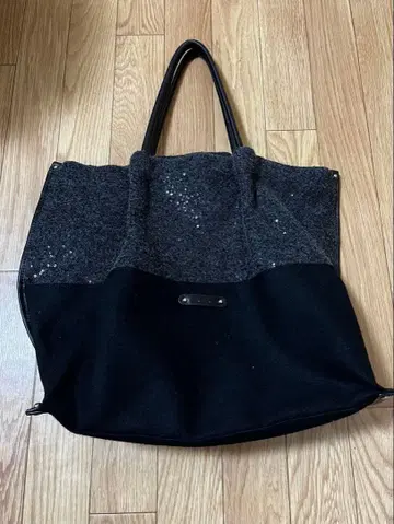 보물 탑카피 울 펠트 스팽글 토트백