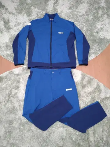 TFW49 남성용 골프웨어 레인 나일론 셋업 파랑 블루