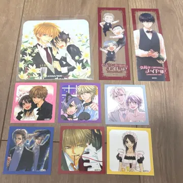 회장님은 메이드! 콜라보 카페 코스터 씰 클리어 책갈피 세트