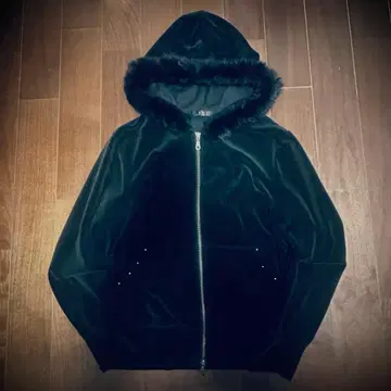 J.T.L 블랙 퍼 후드티