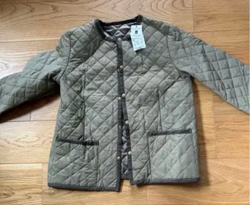 오파크 클립 퀼팅 노카라 자켓 M