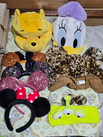 디즈니 모자 머리띠 세트