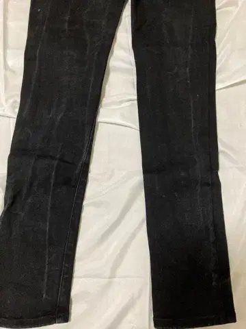 eimyistoire 블랙 스키니 데님 팬츠 데미지 가공 25인치