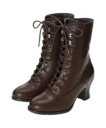 레트로 힐 레이스업 부츠 an another angelus 브라운