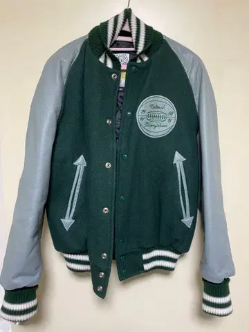 WOOD CUTTER 바시티 자켓 M 다크 그린