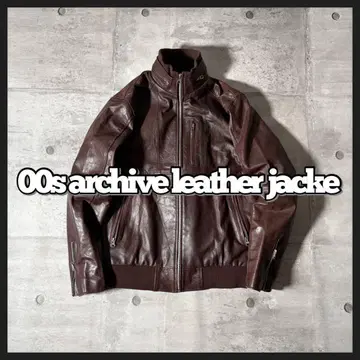 00s archive leather single riders jacket