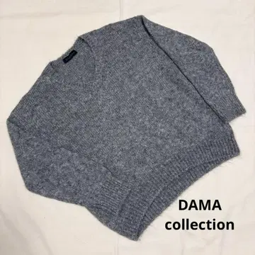 DAMA collection V넥 스웨터 니트 그레이 LL