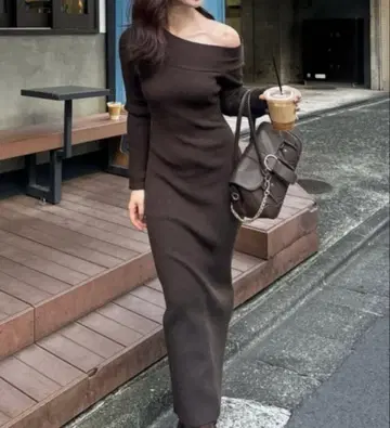 rienda many way 원숄 니트 원피스