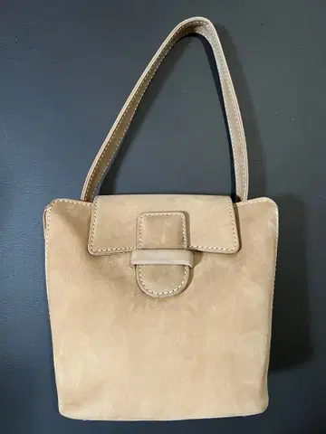 ALBERO 베이지 스웨이드 숄더백