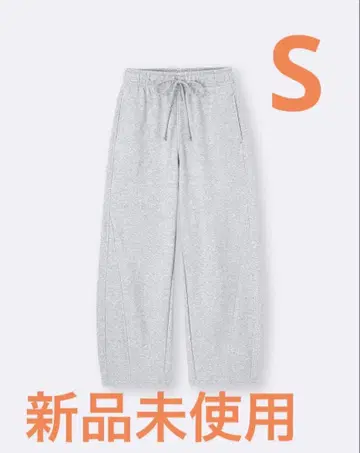 GU 맨투맨 배럴 레그 팬츠 그레이 S 미사용 새상품