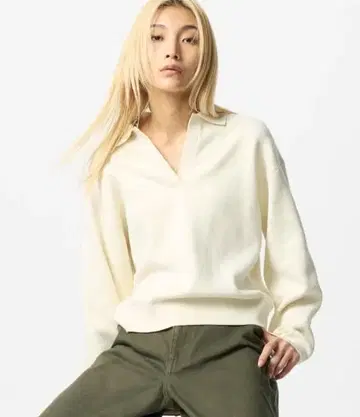 스무스 코튼 릴랙스 폴로 스웨터 XS 사이즈