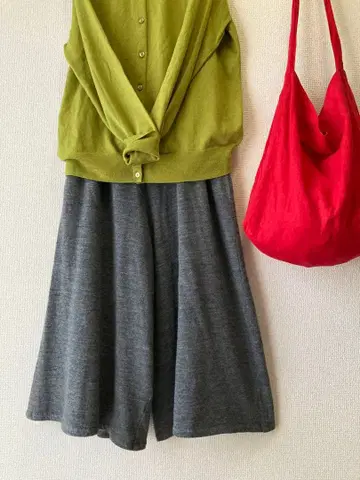 트라바유 매뉴얼 울 코튼 이지 팬츠 S