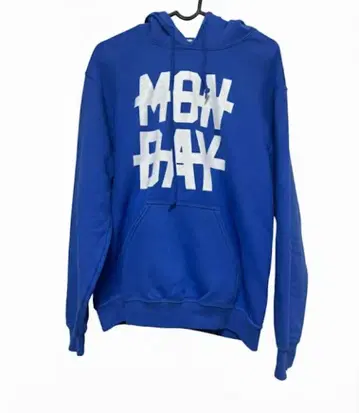 후드 부착 후드티 블루 프린트 포함