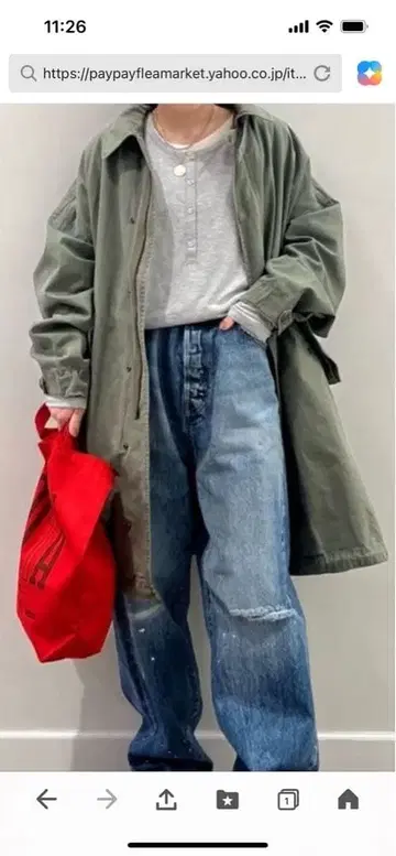 journal standard luxe 무라 덕 밀리터리 코트