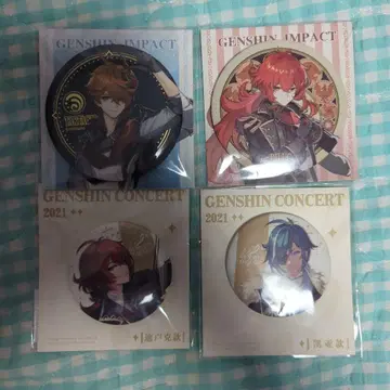 원신 캔뱃지 4개 세트