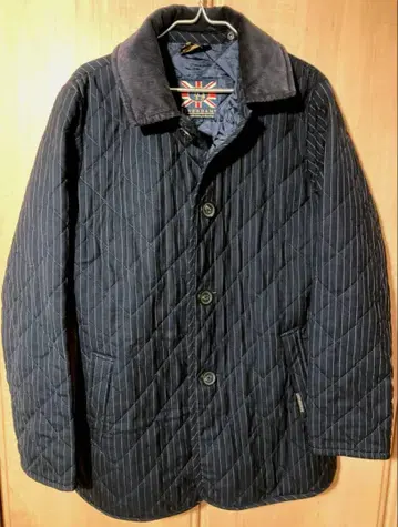 [레어] 라벤햄 네이비 스트라이프 퀼팅 자켓 사이즈 38