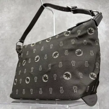 헌팅월드 숄더백 캔버스 가죽 엘리펀트 로고