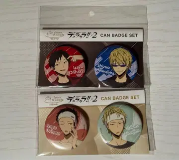 듀라라라 오리하라 이자야 헤이와지마 시즈오 캔뱃지 세트