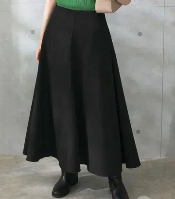 워셔블 롱 서큘러 스커트 BLACK 36 ROSSO