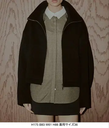 르쉘 블루 코트 Zip-Up Double-Face Blouson