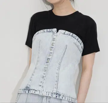 ADAM ET ROPE' 데님 뷔스티에