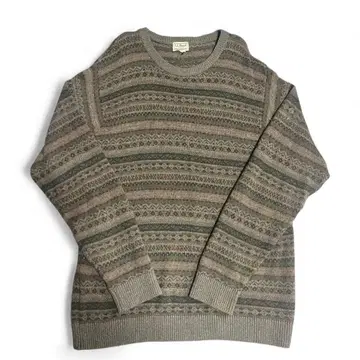 엘엘빈 니트 스웨터 올 패턴 브라운 남성용 M