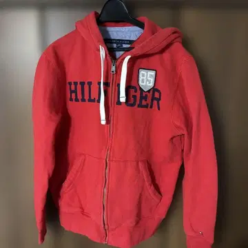 TOMMY HILFIGER 레드 후드티 L