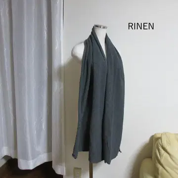 RINEN 린넨 스톨 머플러 다크 그린 상태 좋음