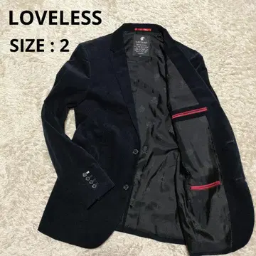 LOVELESS 러브리스 벨로아 테일러드 자켓 사이즈 2 네이비