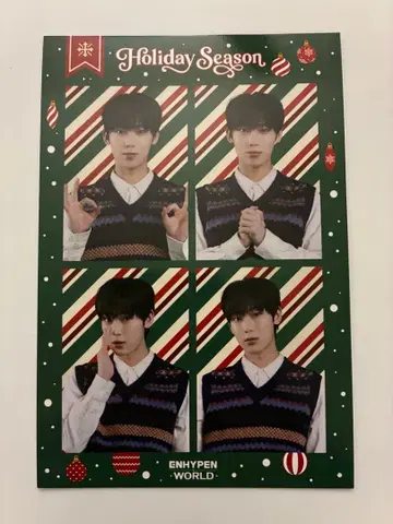 ENHYPEN world 팝업 구매 혜택 4컷 선우 크리스마스