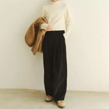 [ FASHIRU ] 코듀로이 와이드 팬츠(블랙)