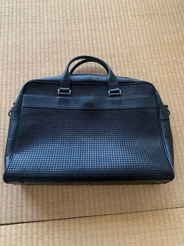 인덴야 블랙 가죽 비즈니스 백