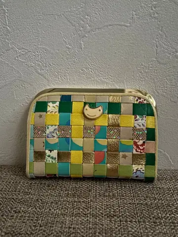 츠모리치사토 칼리 멀티 컬러 뜨개질 디자인 지갑