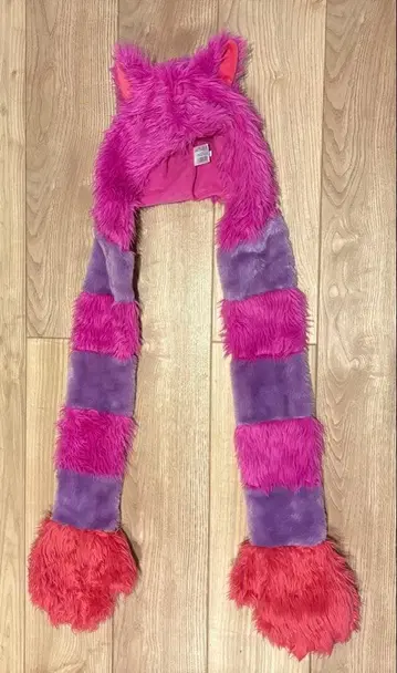 고양이 손 디자인 플리스 머플러