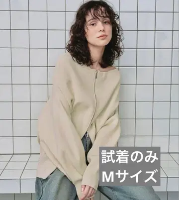 titivate 더블 지퍼 오버 사이즈 니트 풀오버