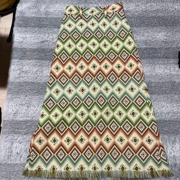 아스클리어 플라워 롱 스커트 패턴 스커트