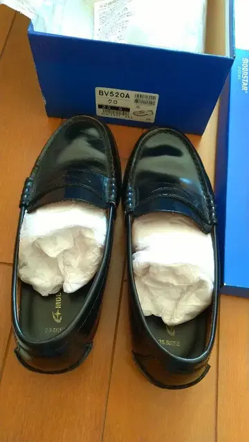 문스타 학생 신발 25.5cm 로퍼 블랙