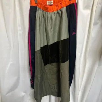 adidas 리메이크 다색 롱 스커트