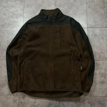 chaps 차프스 플리스 자켓 나일론 절개 심플 브라운