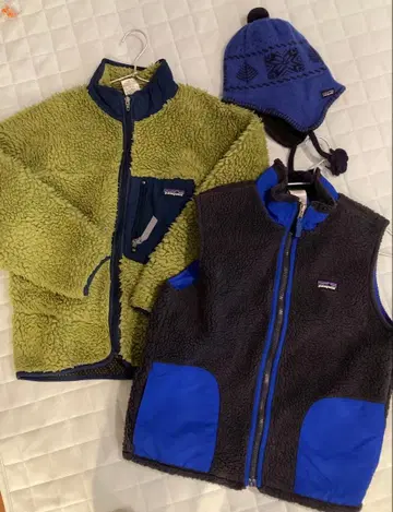 파타고니아 키즈 아우터, 베스트, 비니 3세트