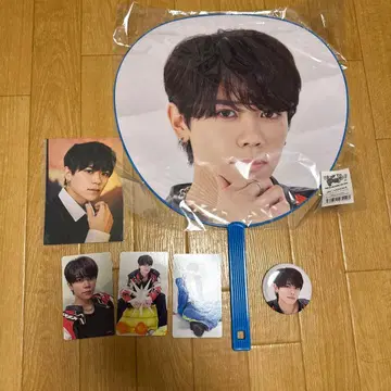 INI 후지마키 쿄스케 부채 트레이딩 카드 캔뱃지