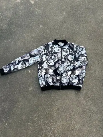 트롬본 얼굴 프린트 자켓