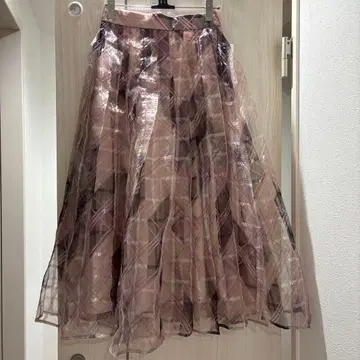 FURFUR 핑크 플레어 롱 스커트 F