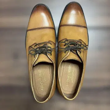 비즈니스 슈즈 브라운 가죽 드레스 슈즈 캡토 25.5cm